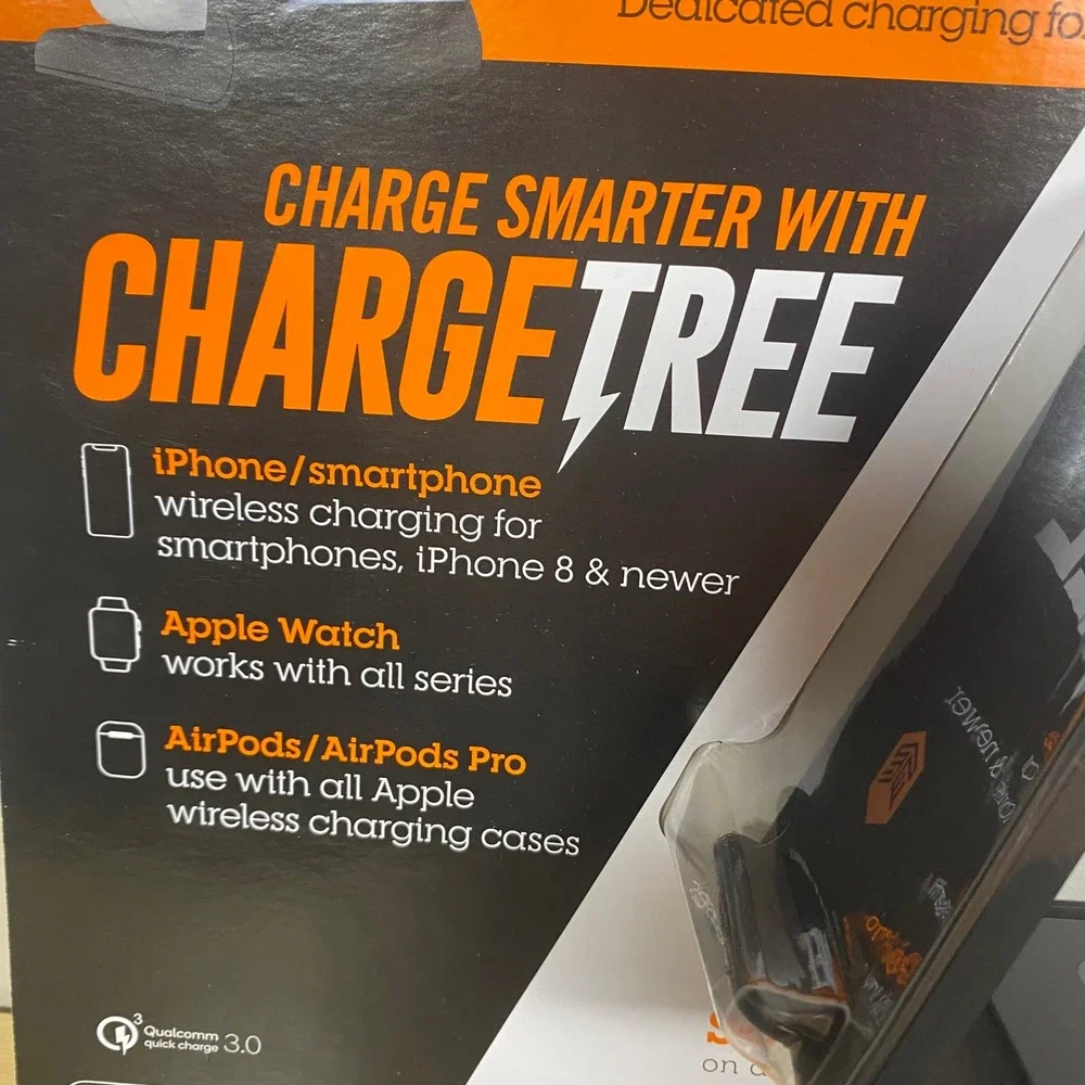 NEW ChargeTree 3-in-1 Wireless Charging Stand for iPhone Apple Watch AirPods